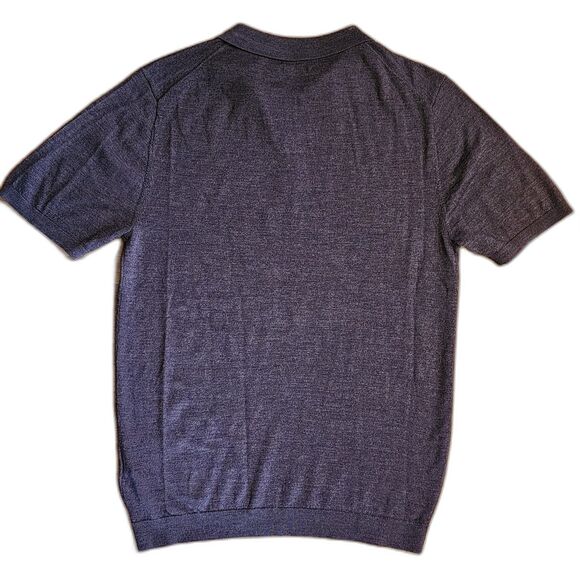 Stitch Note L Merino Wool Polo Sweater Brown Quiet Luxury Grandpa Core Short - Picture 2 of 9